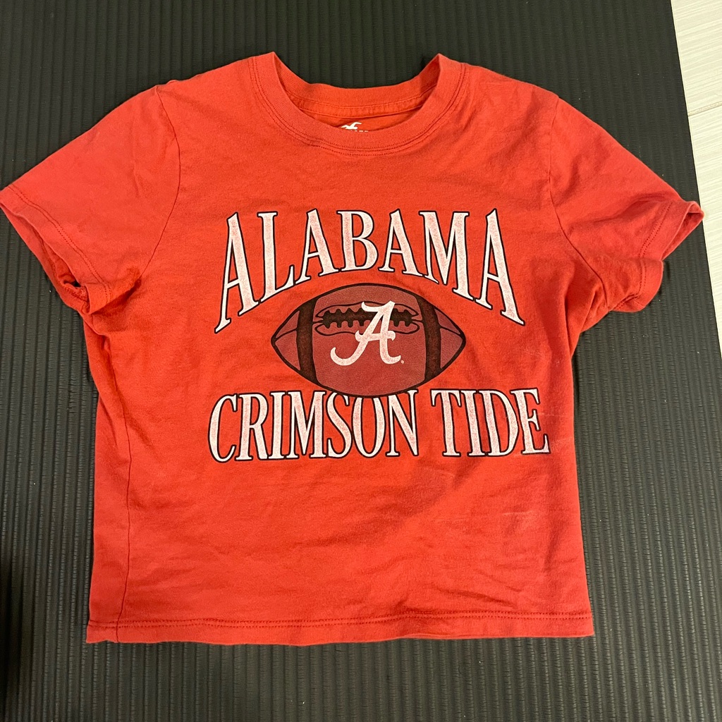 Hollister Alabama Football Crimson Tide Fitted Crop Top